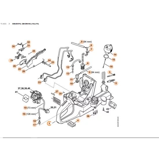 STIHL  Obudowa zbiornika paliwa 4224 350 0817